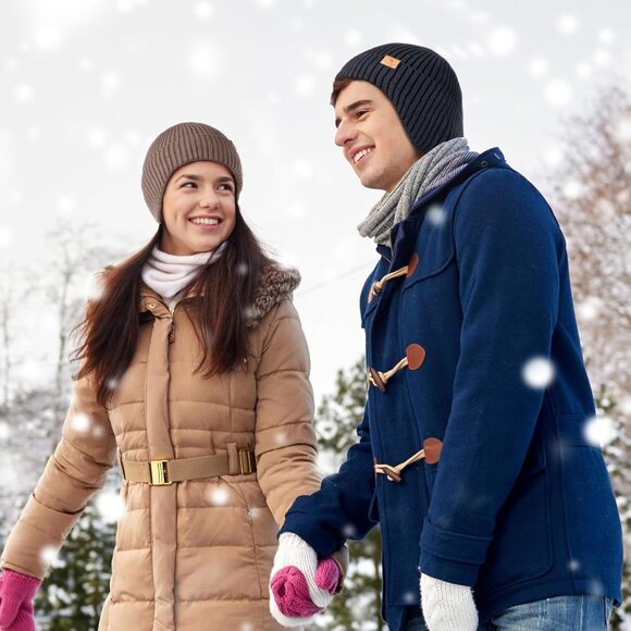 Ocatoma Winter Knit Beanie with Earflap Warm Soft Outdoor Hat Unisex Gift - Picture 5 of 6